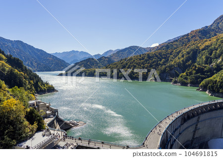 Kurobe Lake and River Dam Kurobe Lake and River Dam 104691815