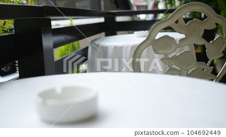 Cafe terrace where you can smoke 104692449