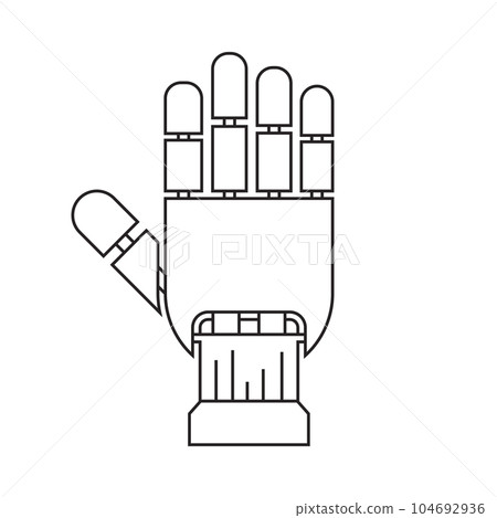Robot hand icon 104692936