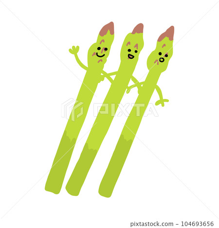 蘆筍人物手繪彩色插畫素材 蘆筍人物手繪彩色插畫素材 104693656