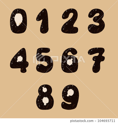 Hippie vintage grunge number set Hippie vintage grunge number set 104693711