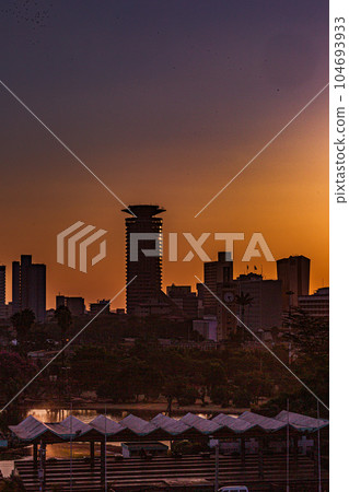 Skyline Skyscrapers Cityscapes of Nairobi City County Kenya's Capital cityscap with sky and skyscrapers in the evening Skyline Skyscrapers Cityscapes of Nairobi City County Kenya's Capital East Africa Skyline Skyscrapers Cityscapes of Nairobi City County Kenya's Capital cityscap with sky and skyscrapers in the evening Skyline Skyscrapers Cityscapes of Nairobi City County Kenya's Capital East Africa 104693933