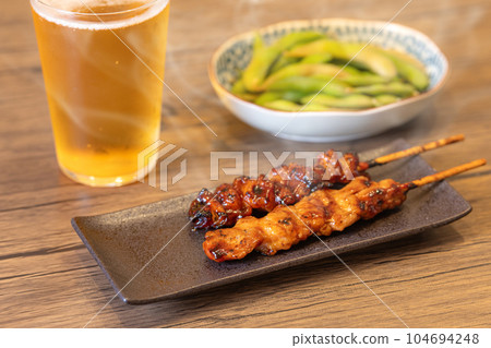 [晚間飲品]毛豆烤雞肉串[開胃菜] 104694248