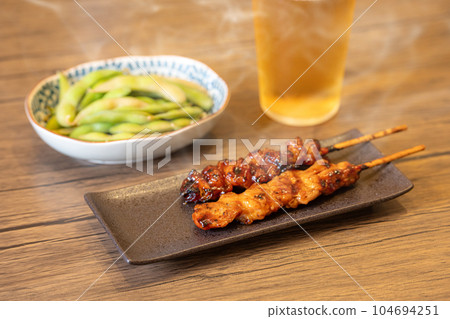 [晚間飲品]毛豆烤雞肉串[開胃菜] 104694251