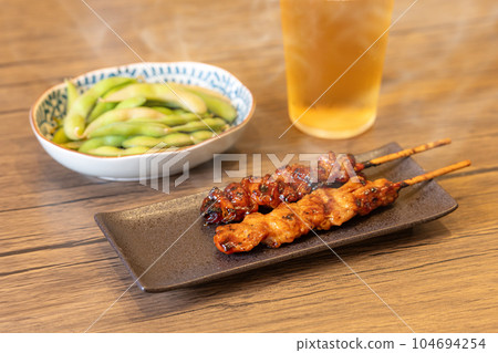 [晚間飲品]毛豆烤雞肉串[開胃菜] 104694254