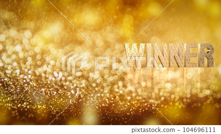 The gold winner text for background concept 3d rendering The gold winner text for background concept 3d rendering 104696111