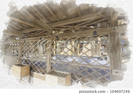 兵庫縣龍野市三津町水彩風格的室津、加茂神社、貴船社、若宮社 兵庫縣龍野市三津町水彩風格的室津、加茂神社、貴船社、若宮社 104697248