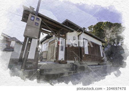 水彩風格室津加茂神社神社事務所兵庫縣辰野市三津町 水彩風格室津加茂神社神社事務所兵庫縣辰野市三津町 104697478