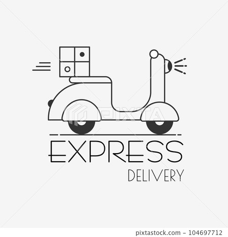 Express delivery ride motorcycle icon symbol Express delivery ride motorcycle icon symbol 104697712