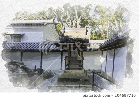 水彩風格室津、加茂神社、田尾神社、兵庫縣龍野市三津町 水彩風格室津、加茂神社、田尾神社、兵庫縣龍野市三津町 104697716