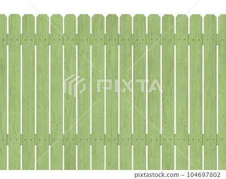 Green wooden fence background A 104697802