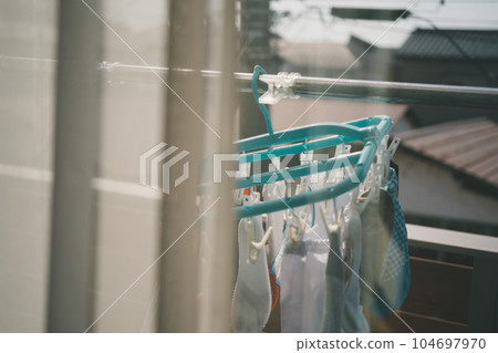 洗衣店 洗滌 曬衣繩 104697970