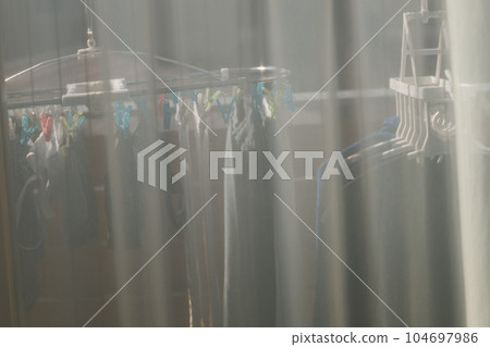 outside drying of laundry outside drying of laundry 104697986