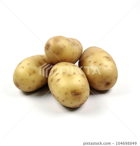 Potato white background AI-generated image Generative AI 104698849