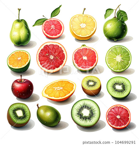 Watercolor fruit clipart 104699291
