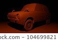 Image of a light car made from clay 104699821