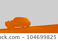 Image of a light car made from clay 104699825