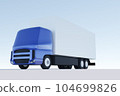 Illustration of a large truck driving on a highway 104699826