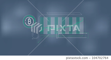 Simple infographic of rising bitcoin exchange rate. Simple infographic of rising bitcoin exchange rate. 104702764