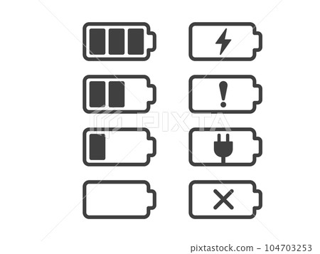 簡單的充電圖標集 104703253