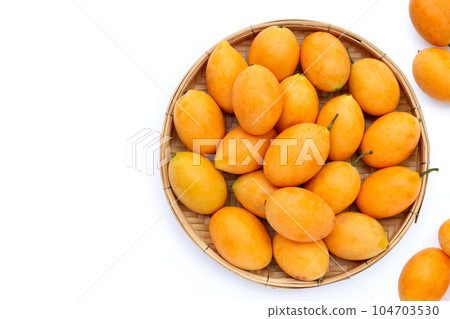 Marian plum fruit isolated on white background Marian plum fruit isolated on white background 104703530