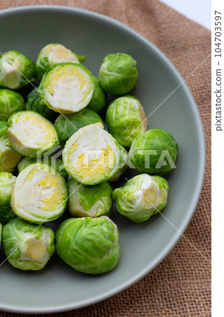 Fresh brussels sprouts. Organic vegetables Fresh brussels sprouts. Organic vegetables 104703597