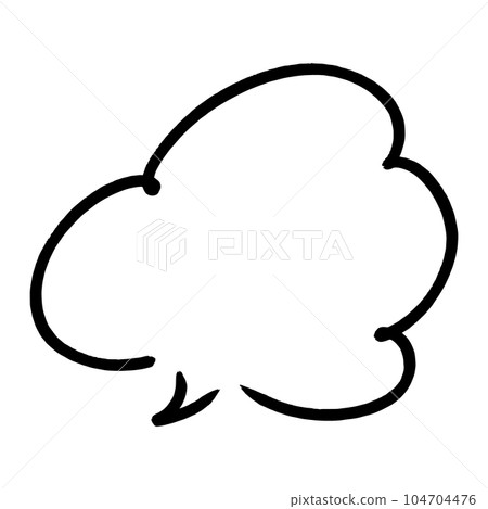 鋼筆手寫語音氣泡素材_黑色 104704476