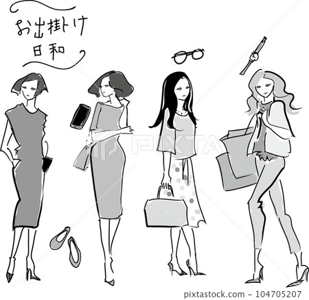 Illustration set of working women Illustration set of working women 104705207