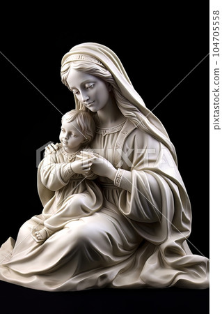 Statue of the Orthodox Virgin Mary with the Child AI 104705558
