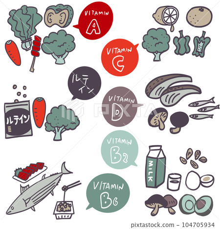 Foods that provide vitamins that are good for the eyes 104705934