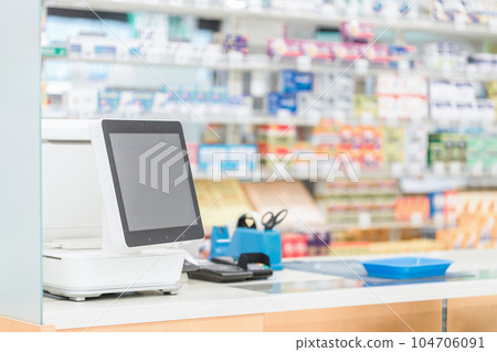 Pharmacies and drugstore cashiers and counters 104706091