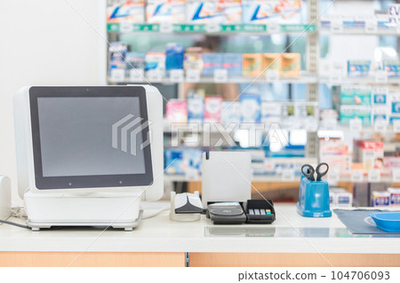 Pharmacies and drugstore cashiers and counters Pharmacies and drugstore cashiers and counters 104706093