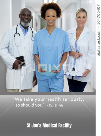 Composition of st joe's medical facility health text over diverse doctors 104706407