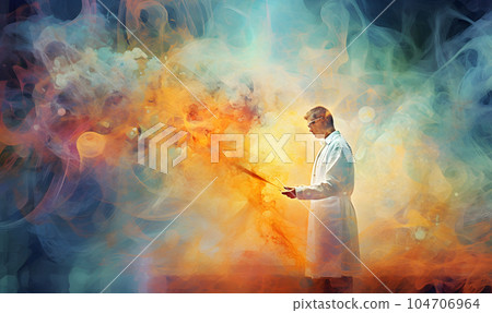 Stock Illustration: Abstract medical research image 104706964