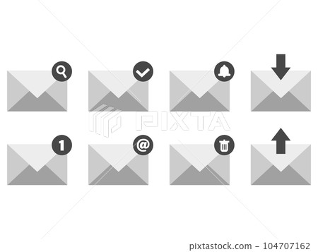 Mail icon set Mail icon set 104707162