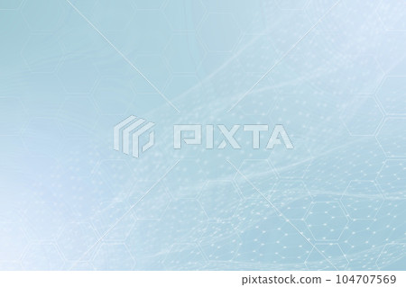 Background illustration material composed of hexagons with beautiful gradation 104707569