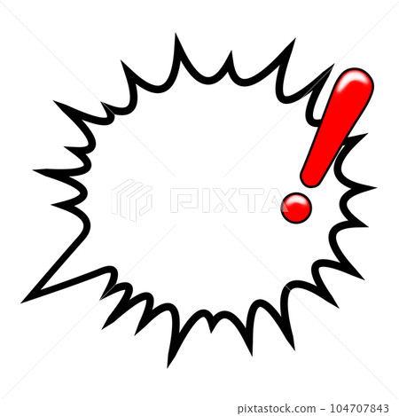 爆炸爆炸型圓形氣球帶感嘆號 104707843