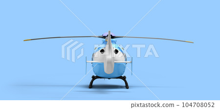 multipurpose passenger helicopter for air transportation back view 3d render on blue multipurpose passenger helicopter for air transportation back view 3d render on blue 104708052