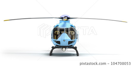 multipurpose passenger helicopter for air transportation front view 3d render on white multipurpose passenger helicopter for air transportation front view 3d render on white 104708053
