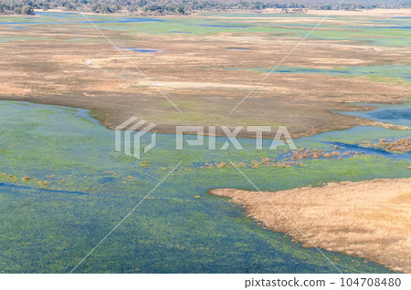 Aerial view of the Okavango Delta Aerial view of the Okavango Delta 104708480