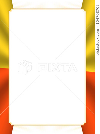 Vertical  frame and border with Bhutan flag 104708702