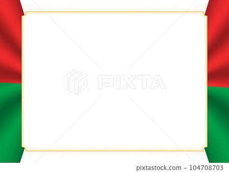 frame and border with Burkina Faso flag 104708703