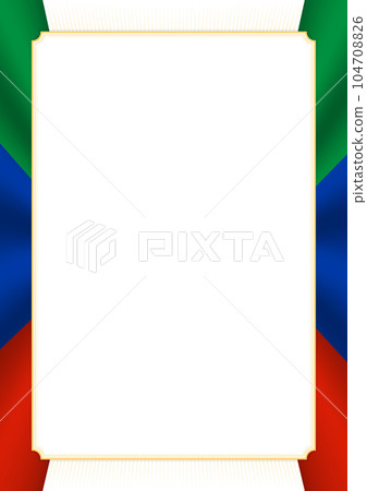 Vertical frame and border with Dagestan flag Vertical frame and border with Dagestan flag 104708826