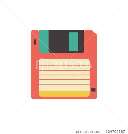 Floppy disk retro flat style 104709167