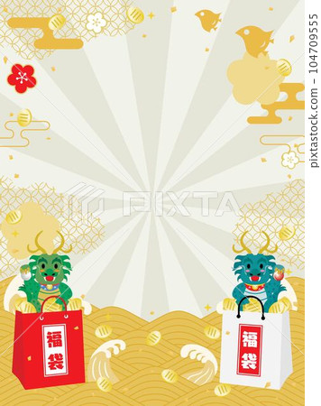龍年新年特賣背景插畫 龍年新年特賣背景插畫 104709555