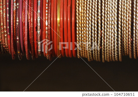 closeup of Color Bangles 104710651