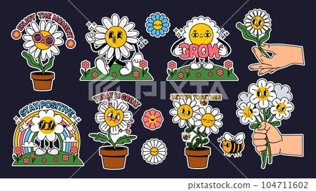 Flower In A Pot Cute Smiling Plant Cartoon Character Mascot