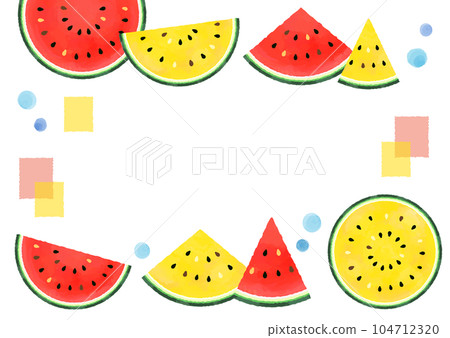 Refreshing watermelon frame (horizontal) 104712320