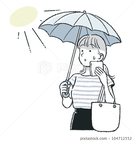 A parasol to prevent heatstroke A parasol to prevent heatstroke 104712552