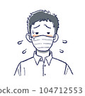 Wear a mask to prevent heatstroke 104712553